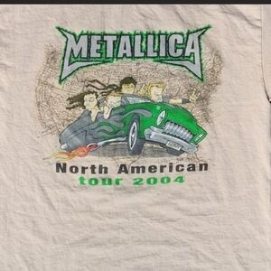 Vtg 2004 Metallica North American Tour T-Shirt Alstyle AAA Large Black Band Tee